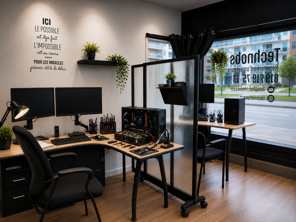 Atelier de réparation informatique Technodos à Sherbrooke